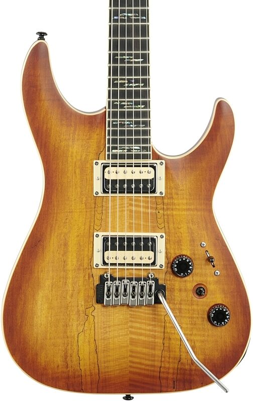 open zoom image for Schecter C-1 Exotic Electric Guitar, Spalted Maple, Body Straight Front