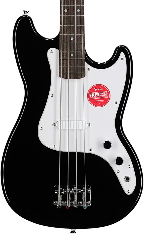 open zoom image for Squier Sonic Bronco Bass Guitar, Laurel Fingerboard, Black, Body Straight Front