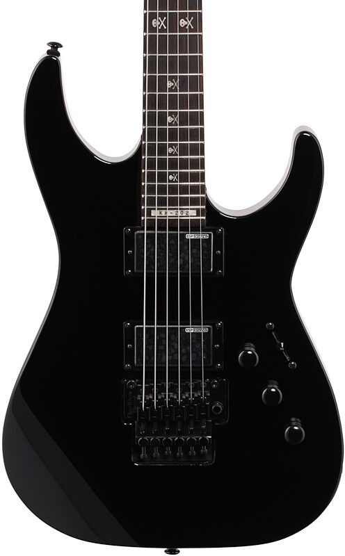 open zoom image for ESP LTD KH202 Kirk Hammett Signature Electric Guitar, Black, Body Straight Front