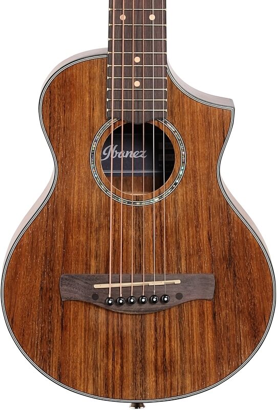 open zoom image for Ibanez EWP14OPN Piccolo Acoustic Guitar, Open Pore Natural, Body Straight Front