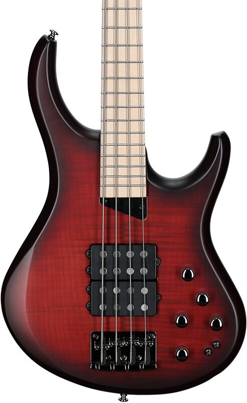 open zoom image for MTD Kingston Super 4-String Electric Bass, Dr. Browns Burst, Body Straight Front
