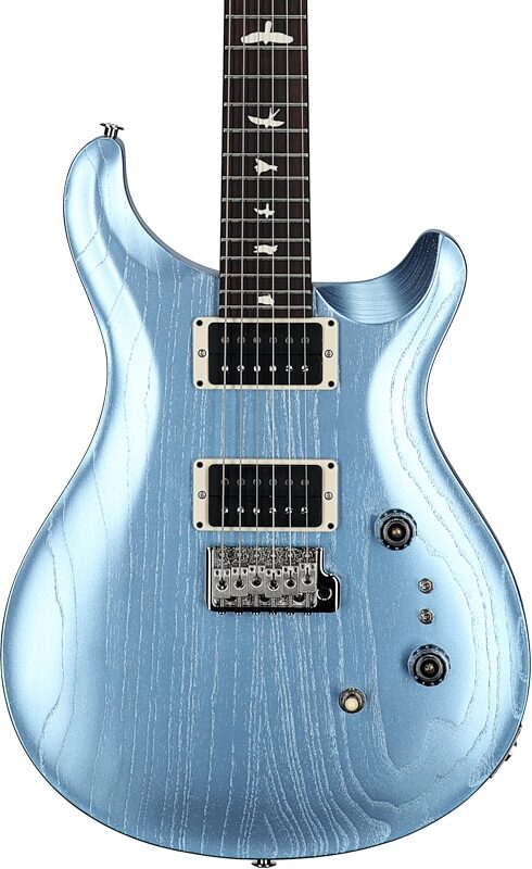 open zoom image for PRS Paul Reed Smith CE 24-08 Swamp Ash Electric Guitar (with Gig Bag), Swamp Ash Satin Frost Blue Metallic, Open Box (Very Good), Body Straight Front