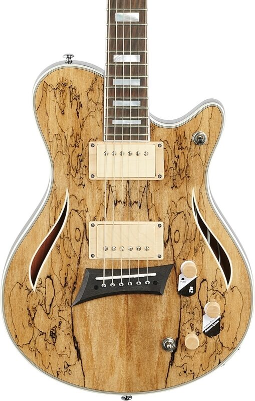 open zoom image for Michael Kelly Hybrid Special Electric Guitar, Pau Ferro Fingerboard, Spalted Maple, Body Straight Front