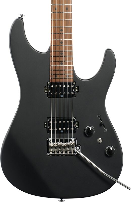 open zoom image for Ibanez AZ2402 Prestige Electric Guitar (with Case), Black Flat, Body Straight Front