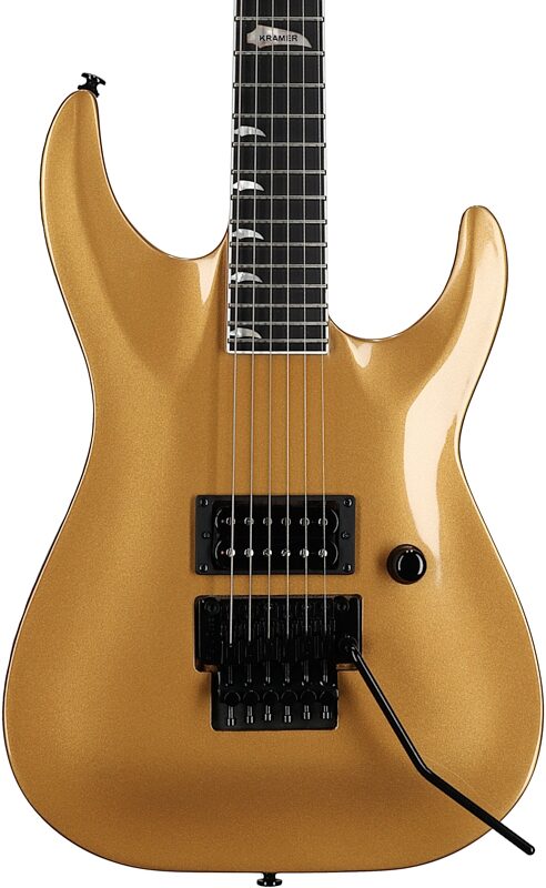 open zoom image for Kramer SM-1H Floyd Rose Electric Guitar, Buzzsaw Gold, Body Straight Front
