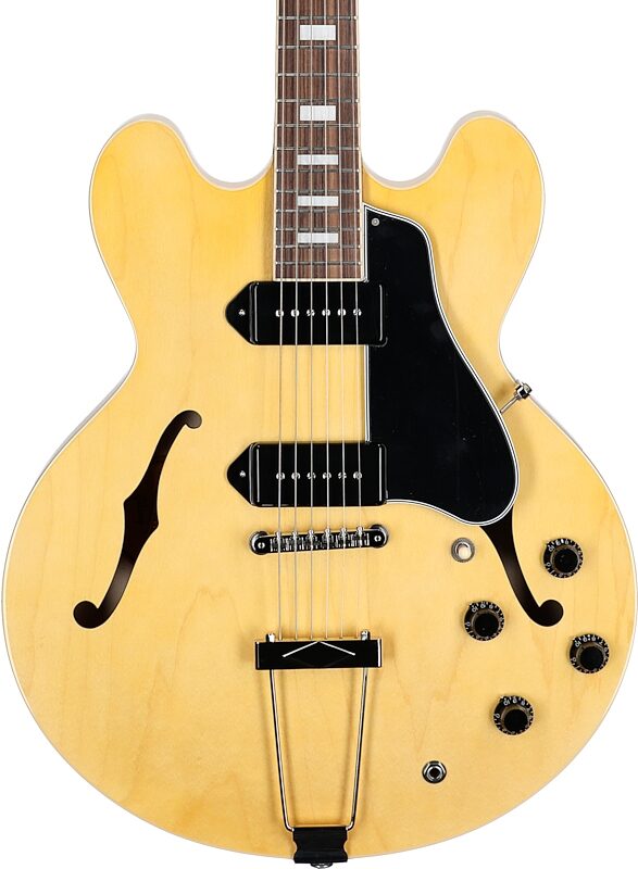 open zoom image for Gibson ES-330 Hollow Body Electric Guitar (with Case), Natural, Body Straight Front