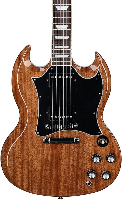 open zoom image for Gibson Exclusive SG Standard Electric Guitar (with Soft Case), Walnut, Body Straight Front