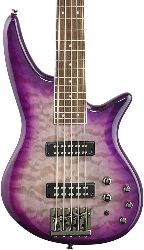 open zoom image for Jackson JS3QV Spectra Electric Bass, 5-String (with Laurel Fingerboard), Purple Phaze, Open Box (Very Good), Body Straight Front