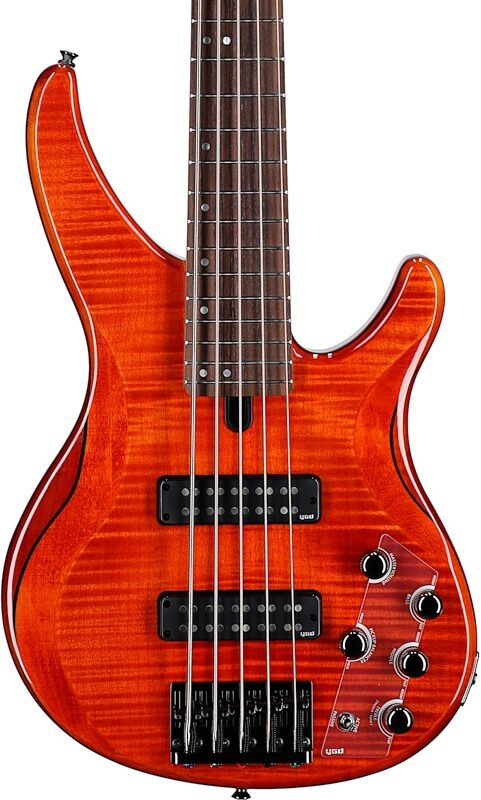 open zoom image for Yamaha TRBX605FM Electric Bass, 5-String, Caramel Brown, Body Straight Front