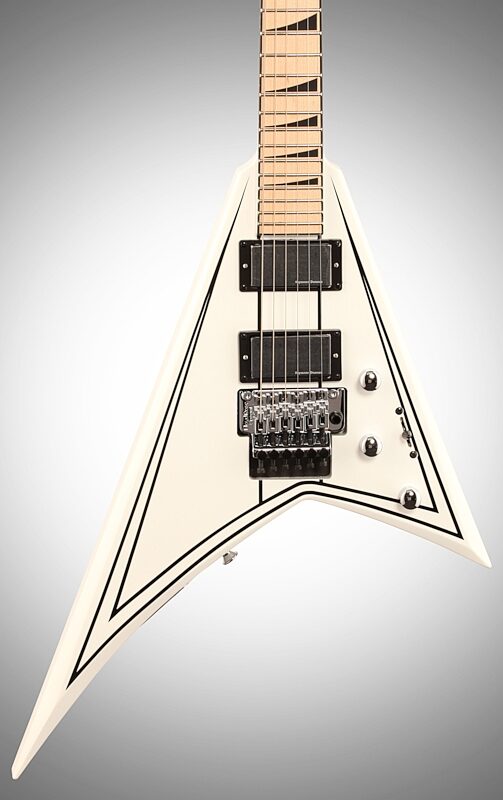 open zoom image for Jackson X Series Rhoads RRX24M Electric Guitar, Maple Fingerboard, Snow White with Black Pinstripes, Body Straight Front