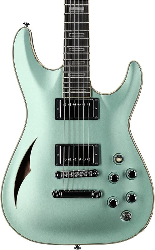 open zoom image for Schecter C-1 EA Classic Electric Guitar, Satin Vintage Pelham Blue, Open Box (Good), Body Straight Front