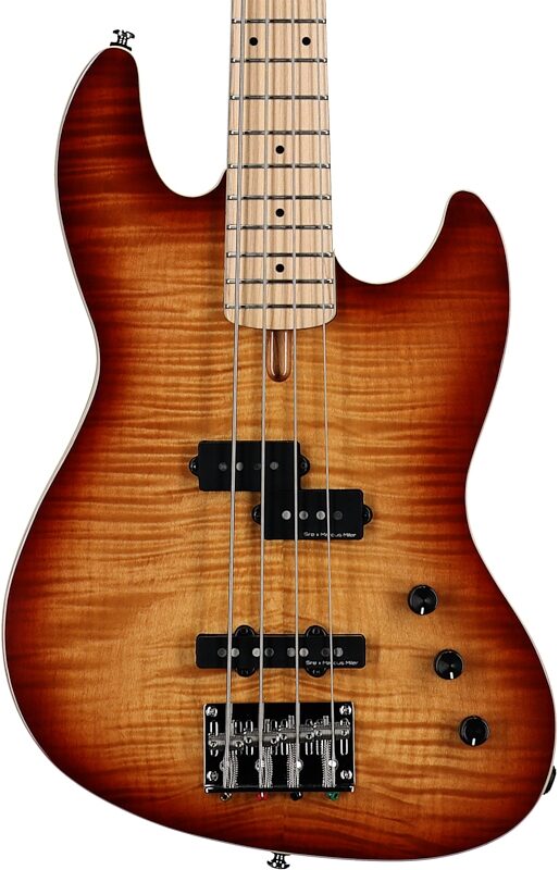 open zoom image for Sire Marcus Miller U5 Electric Bass Guitar, 4-String, Tobacco Sunburst, Body Straight Front