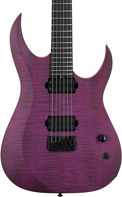 open zoom image for Schecter John Browne Tao-6 Electric Guitar, Transparent Purple, Body Straight Front
