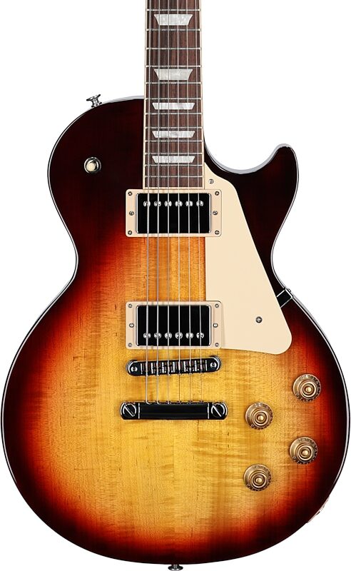 open zoom image for Gibson Les Paul Studio Figured Top Electric Guitar, Bourbon Burst, Open Box (Very Good), Body Straight Front