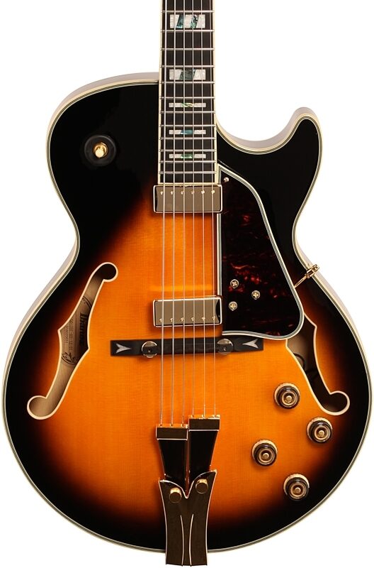 open zoom image for Ibanez GB10SE George Benson Electric Guitar (with Case), Brown Sunburst, Body Straight Front
