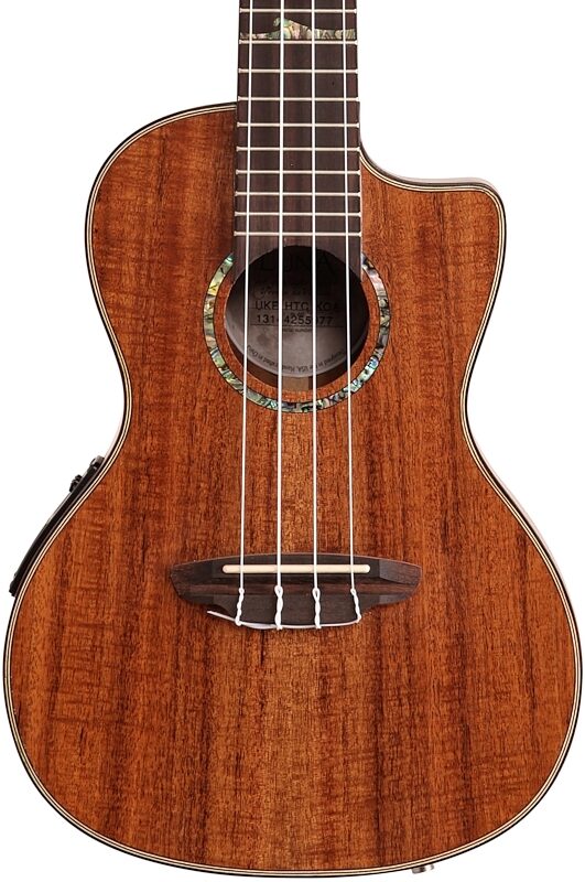 open zoom image for Luna High Tide Concert Koa Acoustic-Electric Ukulele (with Gig Bag), New, Body Straight Front