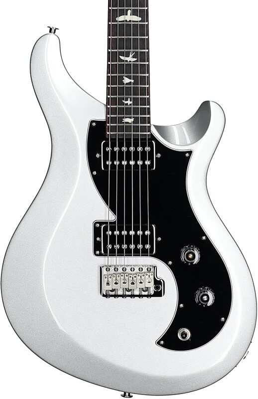 open zoom image for PRS Paul Reed Smith S2 Vela HHT Tremolo Electric Guitar (with Gig Bag), Platinum Metallic, Body Straight Front