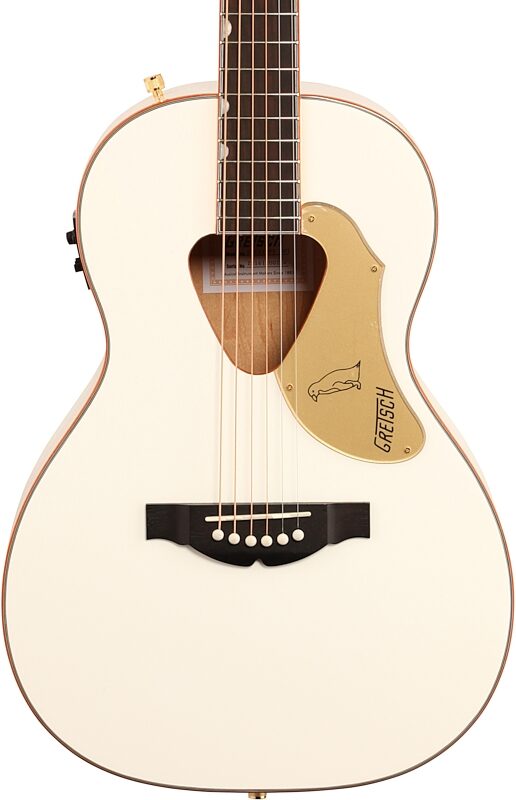 open zoom image for Gretsch G5021WPE Rancher Penguin Parlor Acoustic-Electric Guitar, White, Body Straight Front