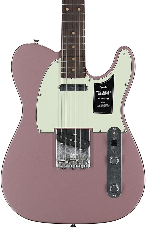open zoom image for Fender Limited Edition Vintera II Road Worn '60s Telecaster Electric Guitar, Rosewood Fingerboard (with Case), Burgundy, Body Straight Front