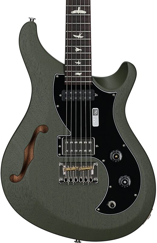 open zoom image for PRS Paul Reed Smith S2 Vela Semi-Hollowbody Electric Guitrar, Satin Matcha Green, Body Straight Front
