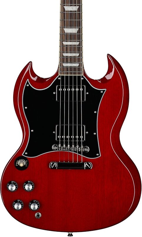 open zoom image for Epiphone Inspired by Gibson SG Standard Electric Guitar, Left-Handed (with Gig Bag), Cherry, Open Box (Very Good), Body Straight Front