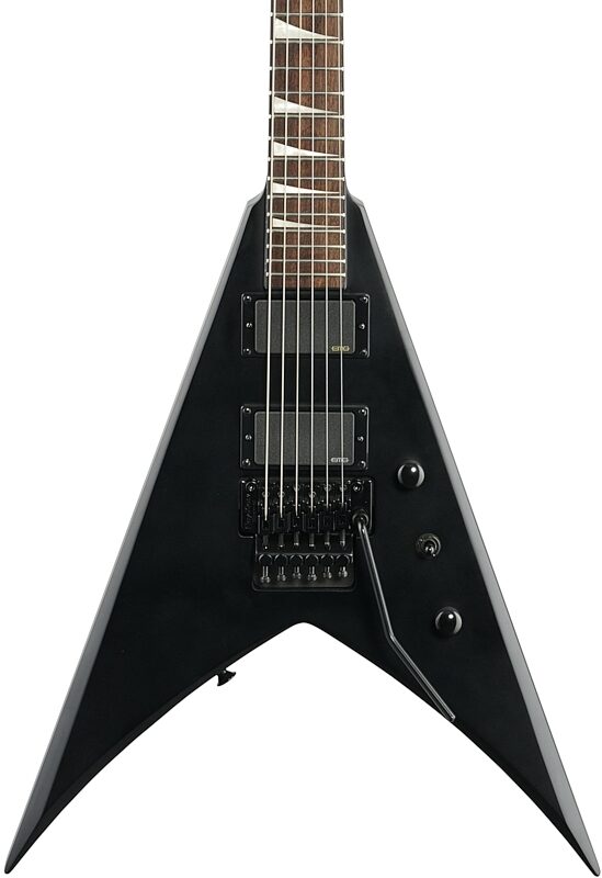 open zoom image for Jackson X King V KVXMG Electric Guitar, Laurel Satin Black, Open Box (Good), Body Straight Front