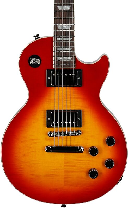 open zoom image for Epiphone Inspired by Gibson Les Paul Tribute Plus Electric Guitar, Heritage Cherry Sunburst, Open Box (Very Good), Body Straight Front