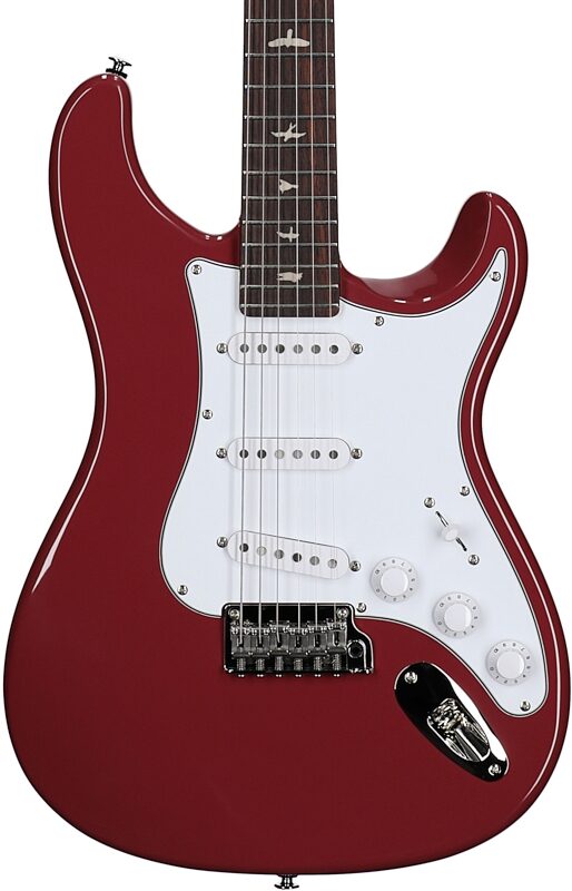 open zoom image for PRS Paul Reed Smith SE Silver Sky Electric Guitar, Rosewood Fretboard (with Gig Bag), Derby Red, Body Straight Front