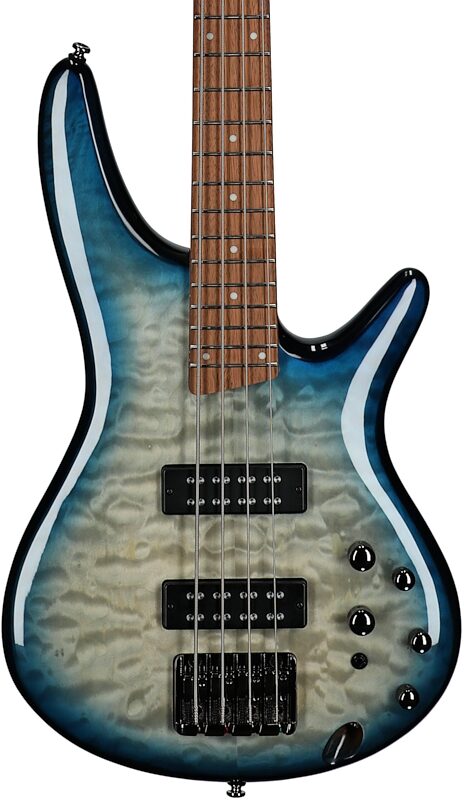 open zoom image for Ibanez SR400EQM Electric Bass, Stained Cosmic Blue Starburst, Body Straight Front