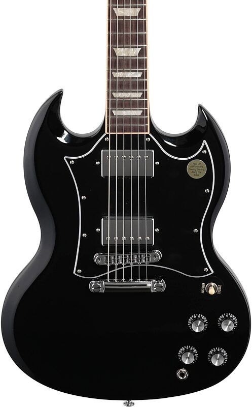 open zoom image for Gibson SG Standard Electric Guitar (with Soft Case), Ebony, Body Straight Front