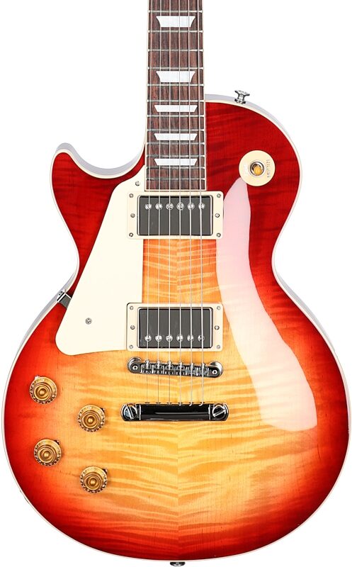 open zoom image for Gibson Les Paul Standard '50s Electric Guitar, Left-Handed (with Case), Heritage Cherry Sunburst, Body Straight Front
