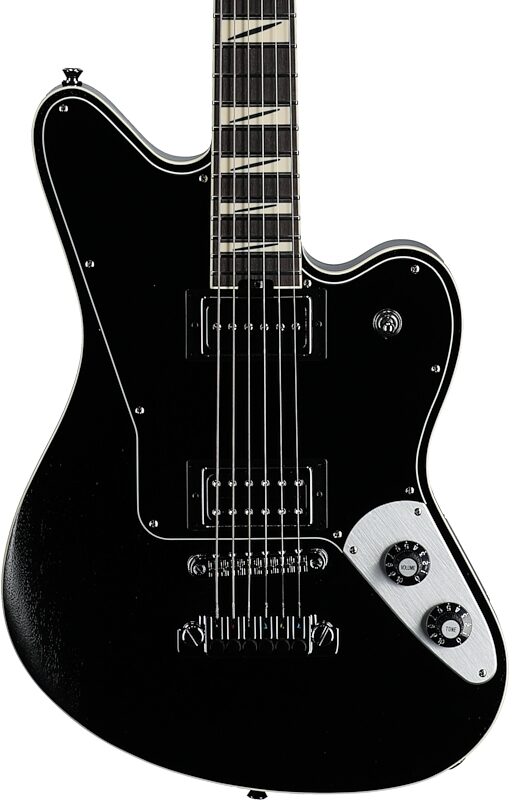 open zoom image for Jackson Pro Series Lee Malia LM87 Electric Guitar (with Gig Bag), Open Pore Black, Body Straight Front