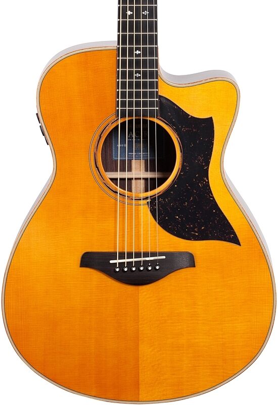 open zoom image for Yamaha AC5R Concert Acoustic-Electric Guitar (with Case), Vintage Natural, Body Straight Front