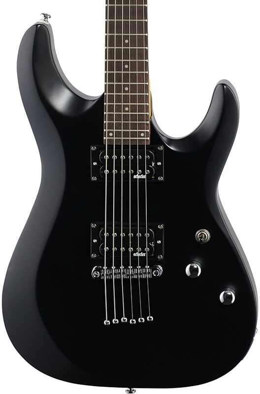 open zoom image for Schecter C-6 Deluxe Electric Guitar, Satin Black, Body Straight Front