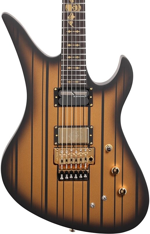 open zoom image for Schecter Synyster Gates Custom S Electric Guitar, Satin Goldburst, Body Straight Front