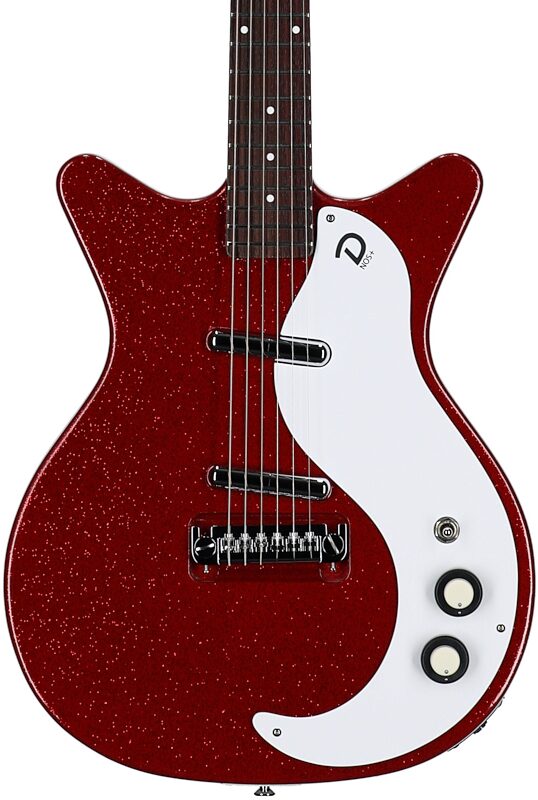 open zoom image for Danelectro 59M NOS+ Electric Guitar, Red Metal Flake, Body Straight Front