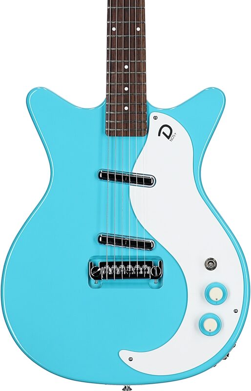 open zoom image for Danelectro '59 MOD NOS Electric Guitar, Baby Come Back Blue, Body Straight Front
