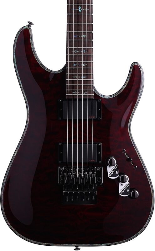 open zoom image for Schecter C-1 Hellraiser FR Electric Guitar with Floyd Rose, Black Cherry, Body Straight Front