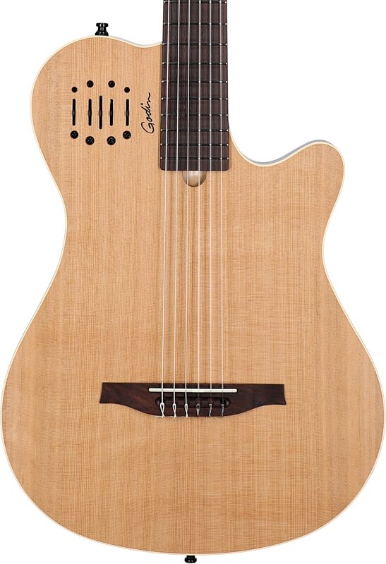 open zoom image for Godin Multiac Grand Concert Encore Classical Acoustic-Electric Guitar, Natural, Body Straight Front