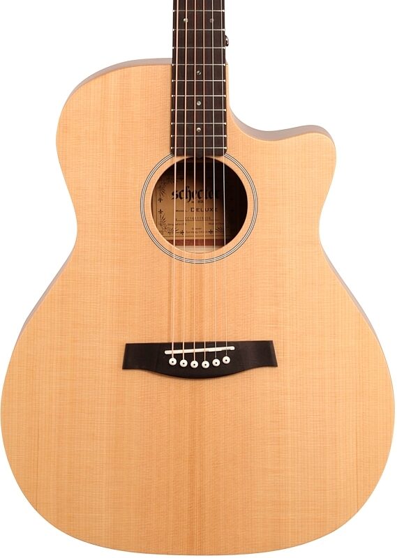 open zoom image for Schecter Deluxe Acoustic Guitar, Natural Satin, Body Straight Front