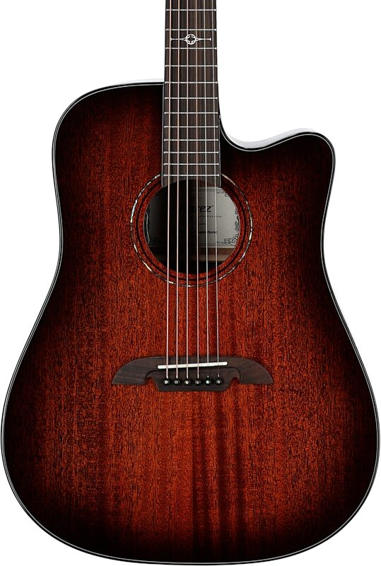open zoom image for Alvarez MDA66CESHB Masterworks Dreadnought Acoustic-Electric Guitar (with Gig Bag), Sunburst, Body Straight Front