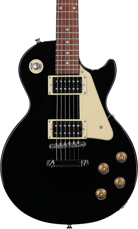 open zoom image for Epiphone Les Paul 100 Electric Guitar, Ebony, Body Straight Front
