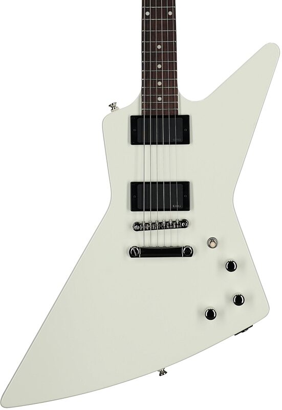 open zoom image for Epiphone Inspired by Gibson Explorer '80s Electric Guitar (with Gig Bag), Classic White, Body Straight Front