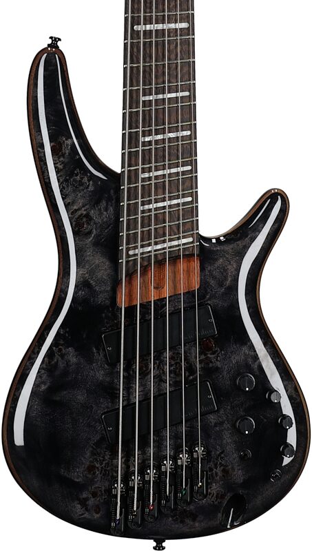 open zoom image for Ibanez SRMS806 Bass Workshop Multi-Scale Electric Bass, 6-String, Deep Twilight, Body Straight Front