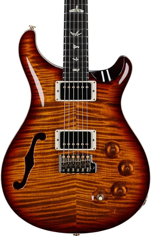 open zoom image for PRS Paul Reed Smith DGT Semi-Hollowbody Birds 10 Top Electric Guitar, Dark Cherry Sunburst, Body Straight Front