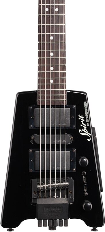 open zoom image for Steinberger Spirit GT Pro Deluxe Electric Guitar (with Bag), Black, Body Straight Front
