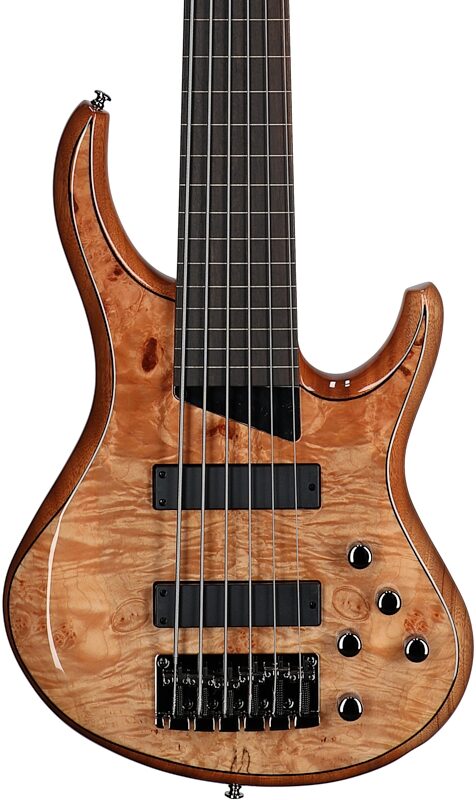 open zoom image for MTD Kingston Z6EB Fretless Electric Bass, 6-String (with Ebony Fingerboard), Natural Gloss, Body Straight Front