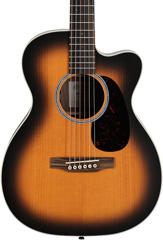 open zoom image for Martin 000C Jr E Walnut Acoustic-Electric Guitar (with Gig Bag), Vintage Burst, Body Straight Front
