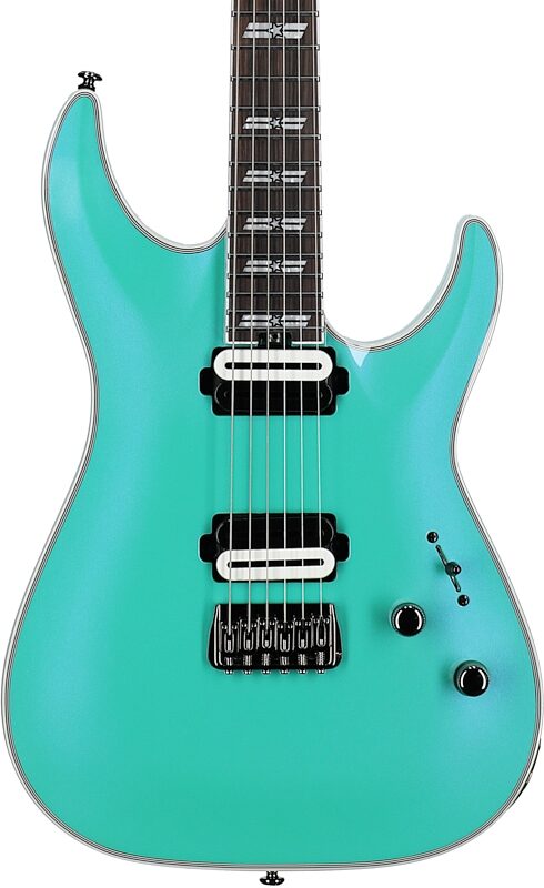 open zoom image for Schecter C1 SLS Custom Electric Guitar, Hollywood Glacier Metallic, Body Straight Front