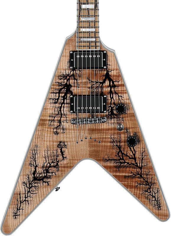 open zoom image for Schecter V-1 Electro-Resin Electric Guitar, Natural, Body Straight Front